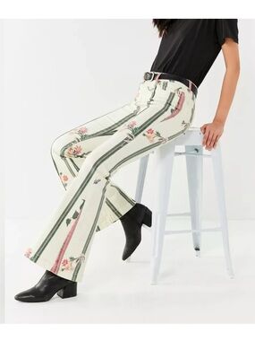 BDG Floral Flare Jeans